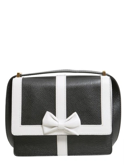 Shop Boutique Moschino Crossbody Leather Bag In White