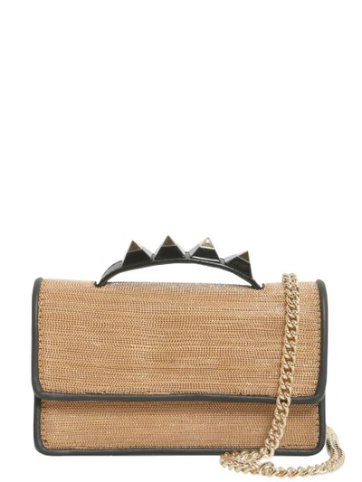 Shop Salar Mini "zoe Disco" Bag In Gold