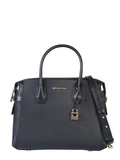 Shop Michael Michael Kors Mercer Bag In Black