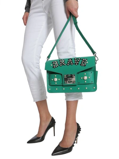 Shop Salar Ana Brave Crossbody Bag In Green