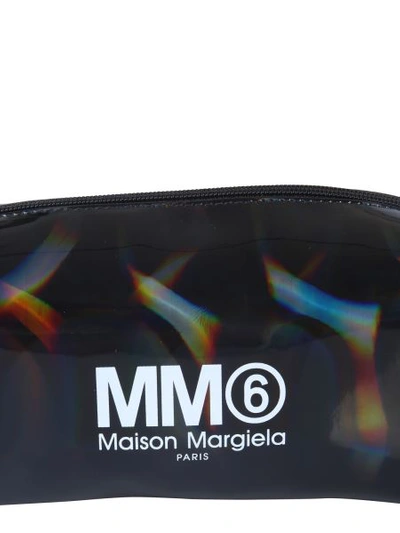 Shop Mm6 Maison Margiela Clutch With Logo In Black