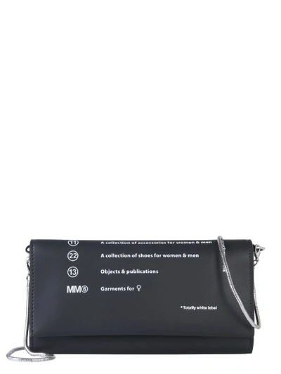 Shop Mm6 Maison Margiela Mini Bag With Shoulder Strap In Black