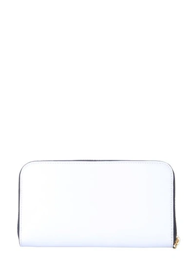 Shop Moschino Zip Wallet In White