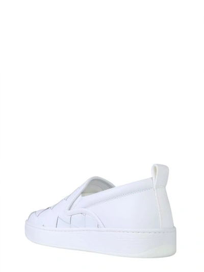 Shop Bottega Veneta Dodger Sneakers In White