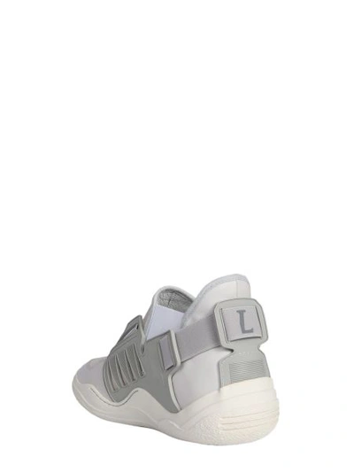 Shop Lanvin Low Sneaker With Elastic Details In White