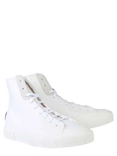 Shop Givenchy Long Cotton Canvas Sneakers In White