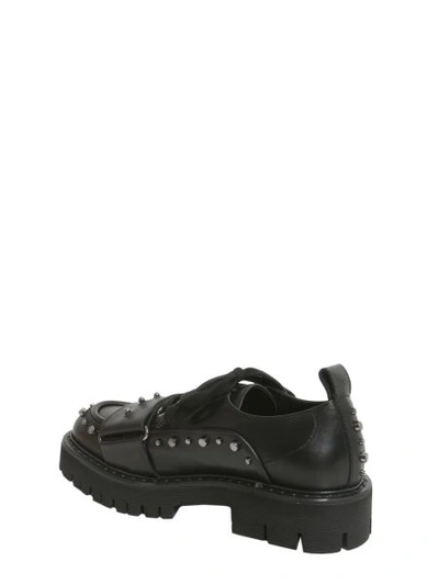 Shop N°21 Leather Lace-up Shoes In Black