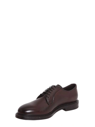 Shop Henderson Leather Derby Shoes In Dark Brown