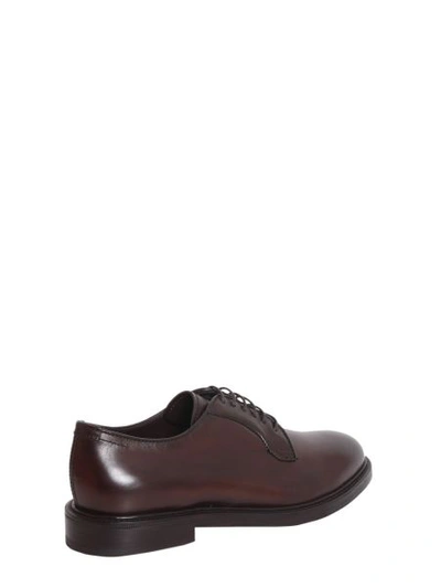 Shop Henderson Leather Derby Shoes In Dark Brown