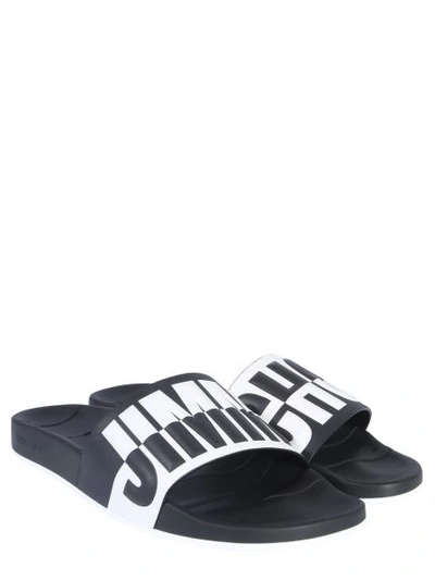 Shop Jimmy Choo Slide Jimmy Sandals In Black