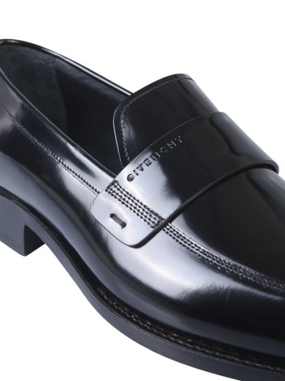Shop Givenchy Leather Moccasin In Black