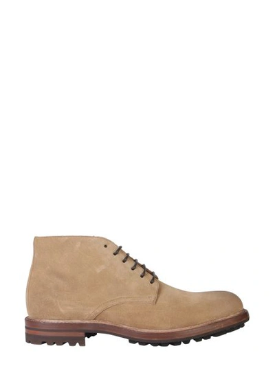 Shop Brunello Cucinelli Suede Ankle Boots In Brown