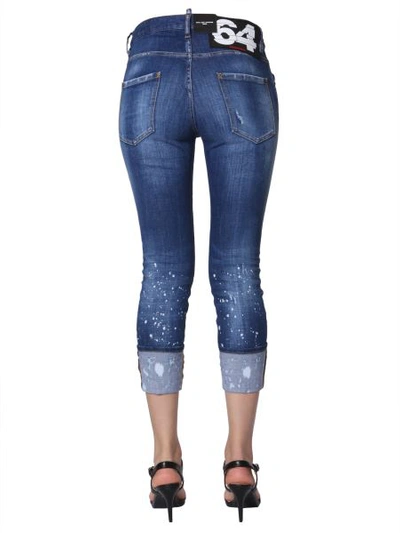 Shop Dsquared2 Cool Girl Fit Cropped Jeans In Blue