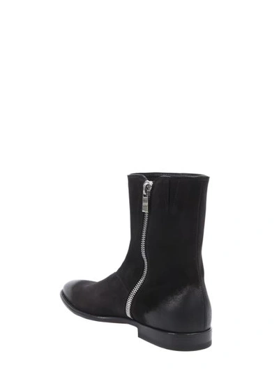 Shop Alexander Mcqueen Leather Boots In Black