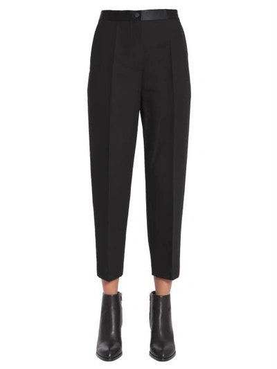 Shop Alexander Wang Cropped Tuxedo Trousers In Black