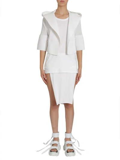 Shop Rick Owens Hooded Jacket In White