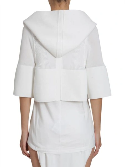Shop Rick Owens Hooded Jacket In White