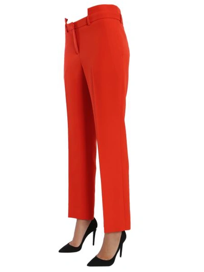 Shop Givenchy Fine Wool Trousers In Red