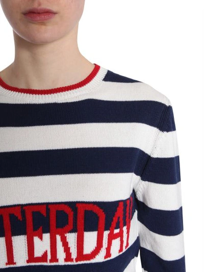Shop Alberta Ferretti Striped Sweater In Multicolour