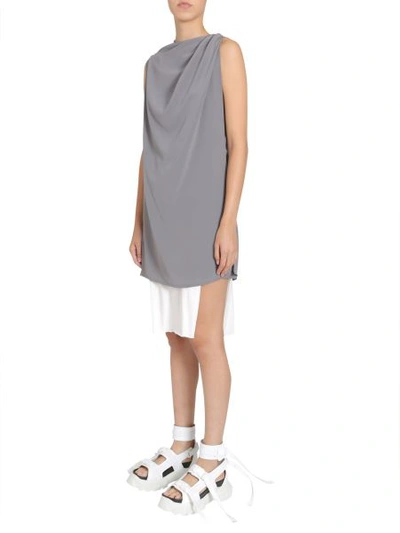 Shop Rick Owens Silk Gown In Grey