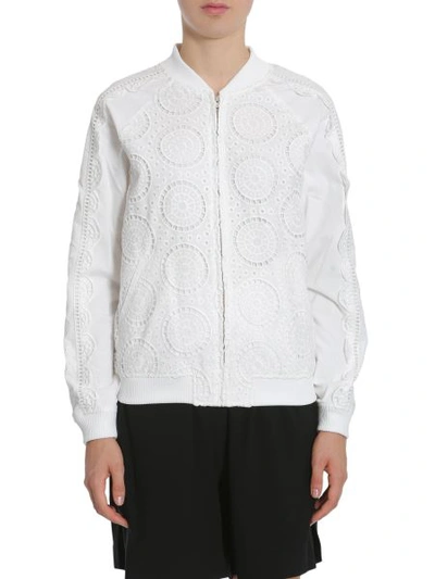 Shop Opening Ceremony Anglaise Lace Bomber Jacket In White