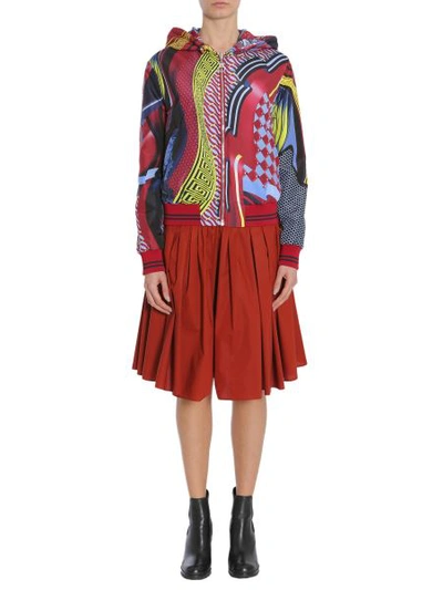 Shop Versace Double Face Energy Wave Bomber Jacket In Multicolour