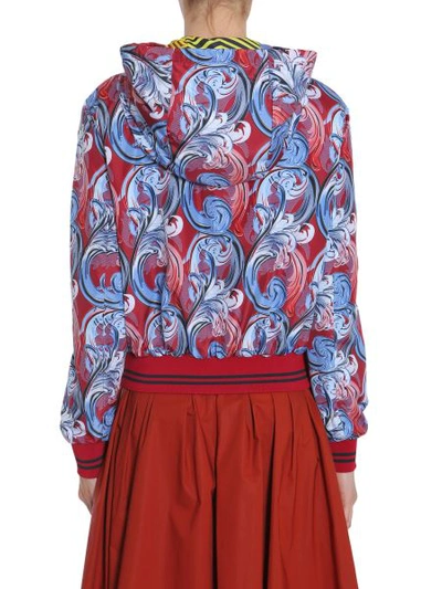 Shop Versace Double Face Energy Wave Bomber Jacket In Multicolour