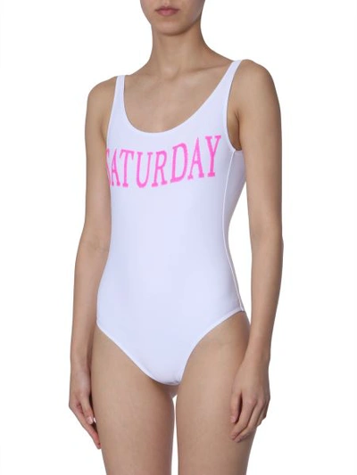 Shop Alberta Ferretti Swimsuit In White