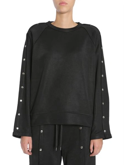 Shop Alexander Wang T Cotton Blend Sweatshirt In Black