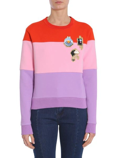 Shop Carven Round Collar Sweatshirt In Multicolour