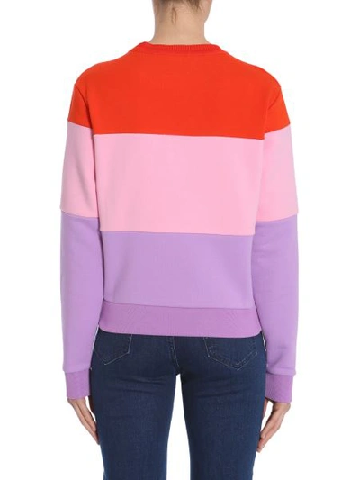 Shop Carven Round Collar Sweatshirt In Multicolour