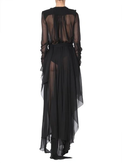Shop Saint Laurent Long Dress In Black