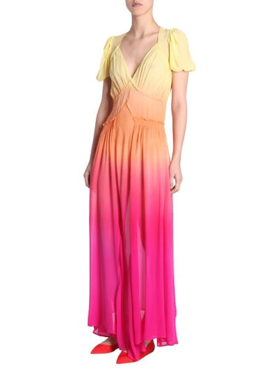 Shop Attico Long Dress In Multicolour