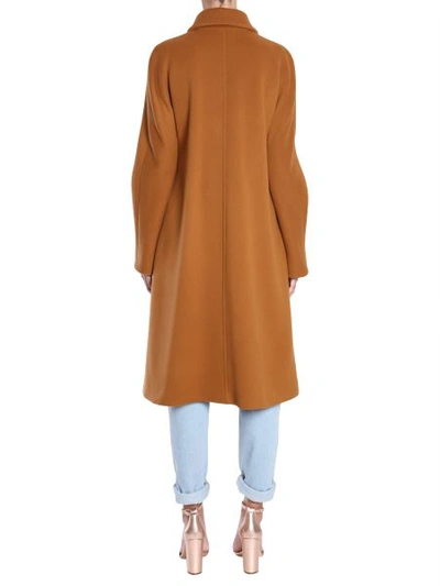 Shop Alberta Ferretti Wool And Cashmere Coat In Brown