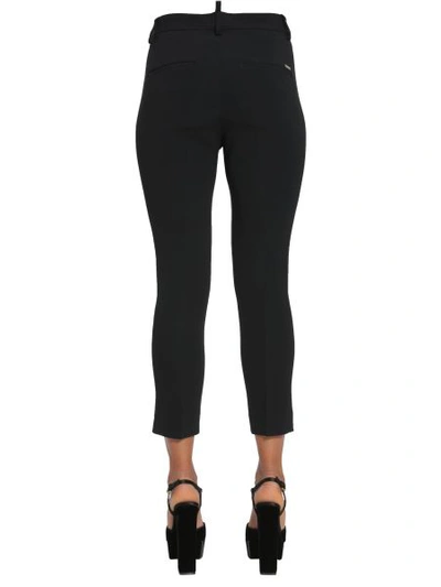 Shop Dsquared2 Cropped Trousers In Black
