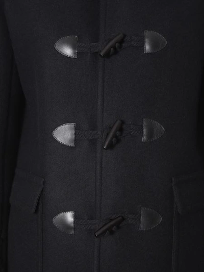 Shop Saint Laurent Duffle Coat In Black