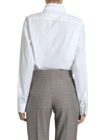 Shop Maison Margiela Cotton Poplin Shirt In White