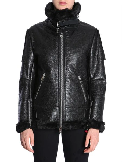 Shop Ainea Eco Leather Jacket In Black