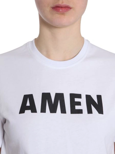 Shop Amen Cotton Jersey T-shirt In White