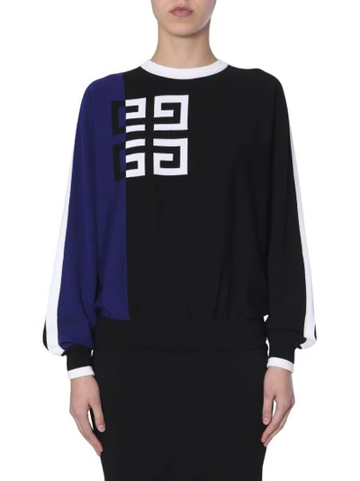 Shop Givenchy 4g Logo-intarsia Sweater In Black