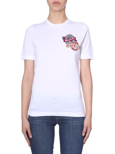 Shop Dsquared2 Round Neck T-shirt In White