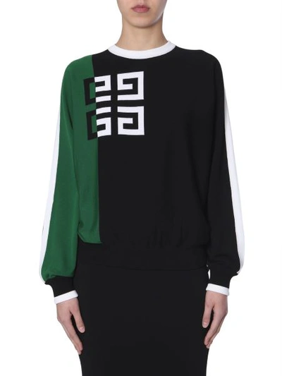 Shop Givenchy 4g Logo-intarsia Sweater In Black