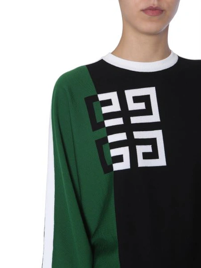 Shop Givenchy 4g Logo-intarsia Sweater In Black
