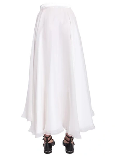 Shop Lanvin Long Skirt In White