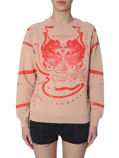 Shop Givenchy Crewneck Sweatshirt In Powder