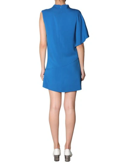 Shop Lanvin Asimmetrico Dress In Blue