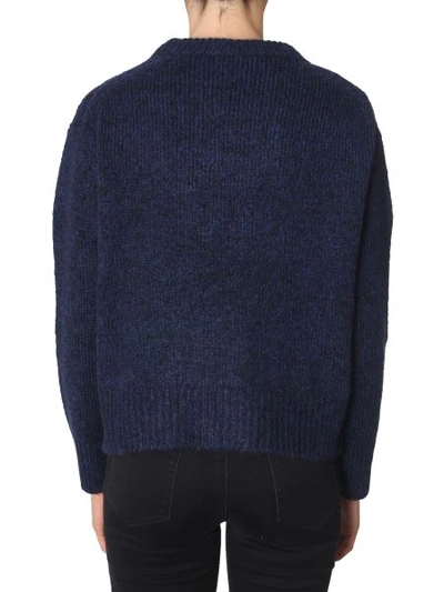 Shop Kenzo Sweater With Inlay Logo In Blue