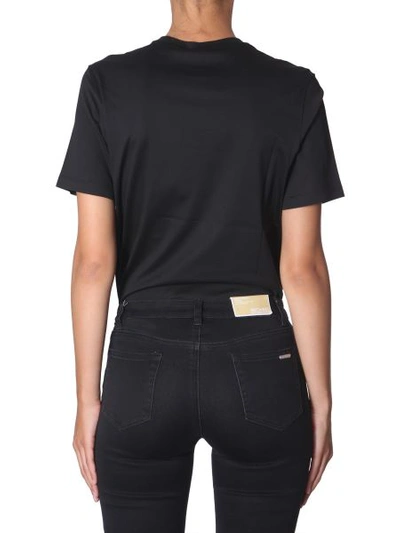 Shop Versace Round Neck T-shirt In Black