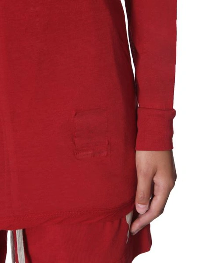 Shop Rick Owens Drkshdw Long Sleeved T-shirt In Red