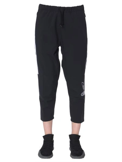 Shop Adidas Originals Cropped Trousers In Black